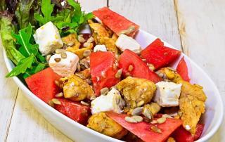 Marios-Italian-Deli-watermelon-chicken-salad-with-sunflower-seeds-and-feta