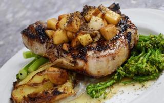 Marios-Italian-Deli Pork Chops with Apple Compote