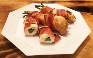 Marios Italian Deli | Bacon Wrapped Chicken and Asparagus