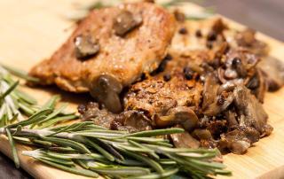 Marios Italian Deli | Pork Steaks with Mushroom Sauce