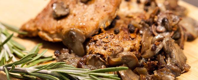 Marios Italian Deli | Pork Steaks with Mushroom Sauce