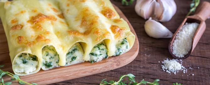 Marios Italian Deli | Spinach and Ricotta Cannelloni