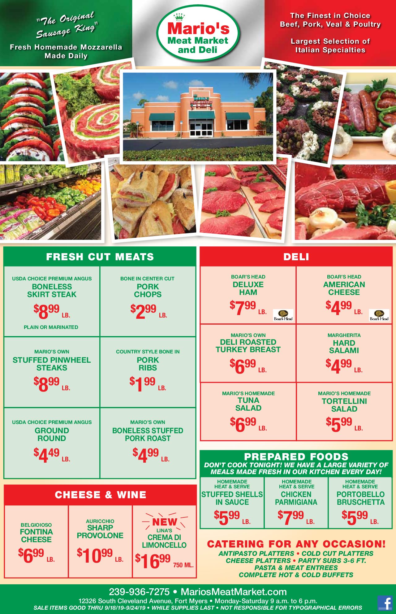 Weekly Ad Specials Marios Meat Market and Deli