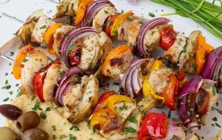 Artichoke Chicken Skewers