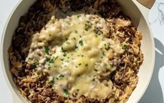Cheesesteak Orzo