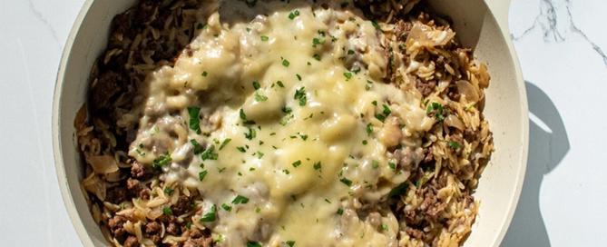 Cheesesteak Orzo