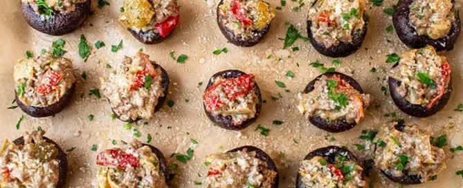 Cheesesteak Stuffed Mushrooms