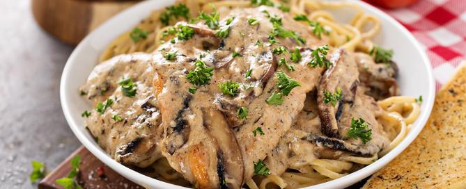 Chicken Marsala with Fettuccine