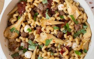 Chicken Sausage Cavatappi with Sun-Dried Tomatoes