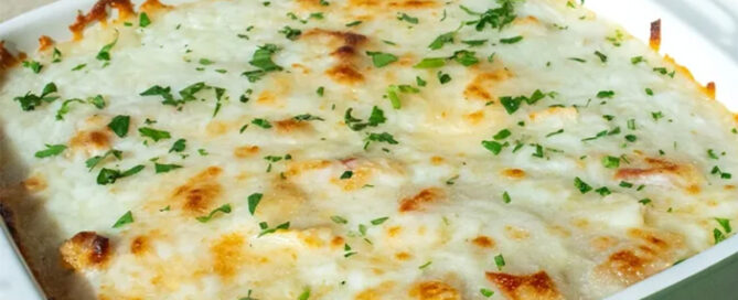 Chicken Sausage & Hot Pepper Ricotta Bake