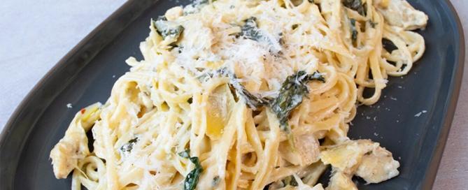 Creamy Artichoke Linguini