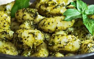 Creamy Pesto Gnocchi With Toasted Pine Nuts