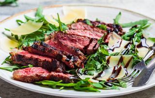 Italian Sliced Steak with Arugula & Parmesan