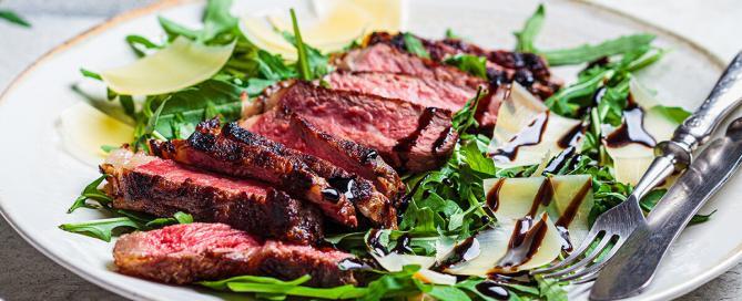 Italian Sliced Steak with Arugula & Parmesan