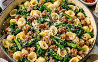 Lamb Sausage Orecchiette with Broccoli Rabe