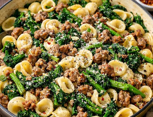 Lamb Sausage Orecchiette with Broccoli Rabe