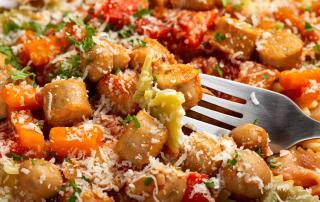 Image of Marios Meat Market & Deli | Recipe of Chicken Sausage and Vegetable Farfalle