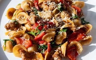 Orecchiette with Pork Sausage & Peppers