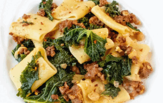 Paccheri with Pork Sausage & Cannellini Beans