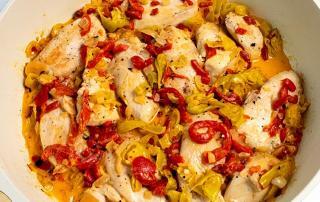 Pepperoncini Chicken with Roasted Peppers