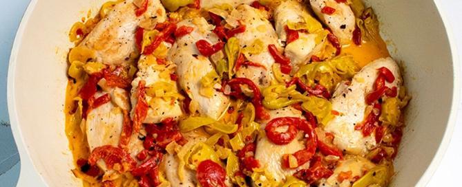 Pepperoncini Chicken with Roasted Peppers