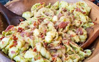 Pesto Pasta Salad with Prosciutto Cotto
