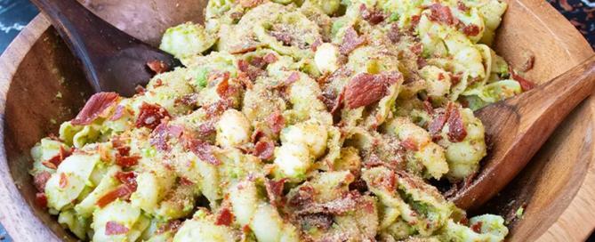 Pesto Pasta Salad with Prosciutto Cotto