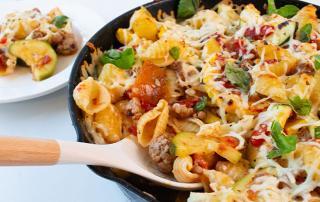 Sausage and Shells Pasta Bake