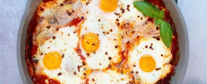 Sicilian Baked Eggs with Artichokes Recipe