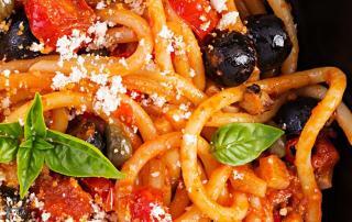 Spaghetti with Olives & Capers