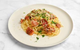 Spicy Salami Spaghetti