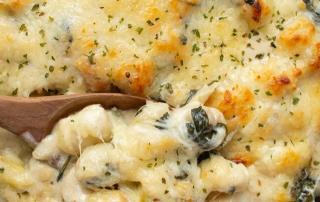 Spinach Artichoke Baked Gnocchi