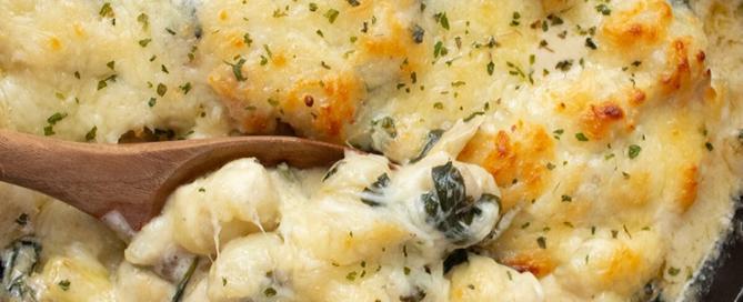 Spinach Artichoke Baked Gnocchi