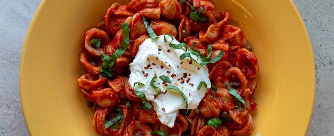 Tomato Orecchiette with Ricotta