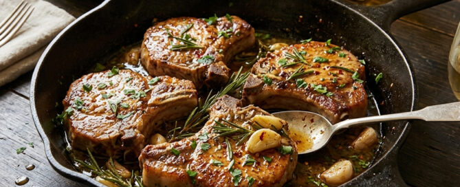 Tuscan Garlic & Rosemary Pork Chops