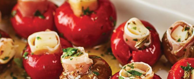 Cherry Peppers Stuffed with Prosciutto and Provolone Image