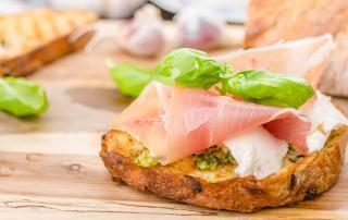 Ham and Provolone Cheese Crostini recipe