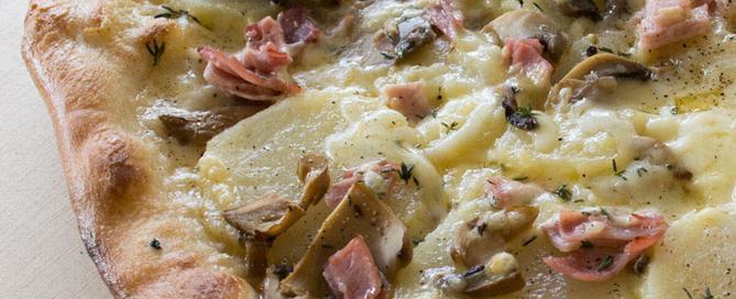 Bacon Potato Pizza with Mushroom Recipe | Marios Meat Market