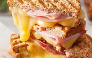 image of honey maple ham grilled cheese recipe | Marios Meat Market and Deli